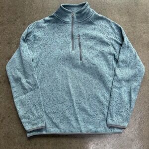 Royal Class Blue Knit Size Medium Quarter Zip Pullover Crewneck